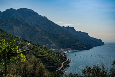 View of the Amalfi coast from the Lattari mountains, Campania - Italy