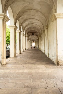 Porch facing the Basilica of the Madonna di Monte Berico, Vicenza - Italy clipart
