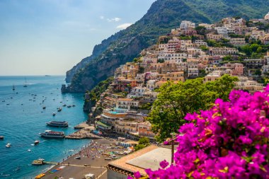 Sea view in Positano, along the Amalfi coast, Campania - Italy
