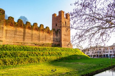 Castelfranco Veneto 'nun ortaçağ duvarları, Treviso - İtalya