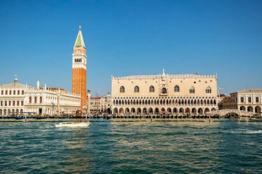 Venedik 'teki San Marco meydanına bakın. 20 Eylül 2020 Venedik, Veneto - İtalya