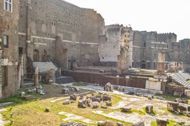 Roma 'daki imparatorluk forumlarına bakın. Ağustos 2019 Roma, Lazio - İtalya