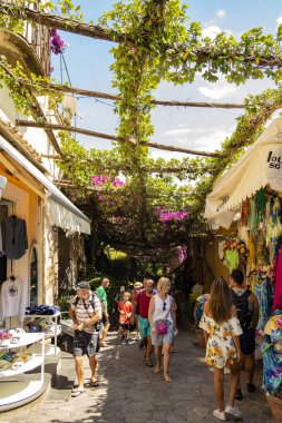 View of the village of Positano. June 2018, Campania - Italy