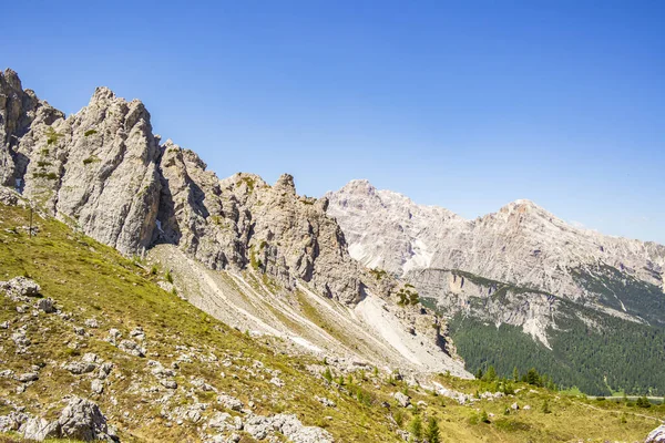Pohled Rozcestí Cristina Blízkosti Pohoří Dolomit Blízkosti Útočiště Fratelli Fonda — Stock fotografie