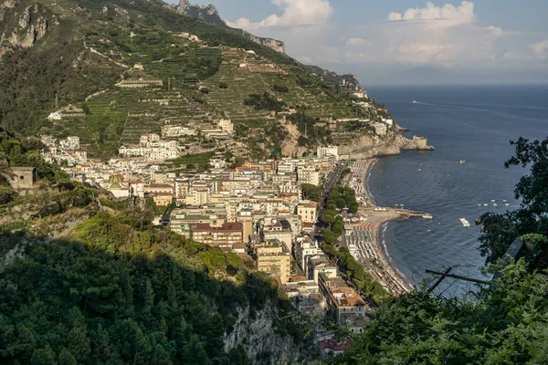 İtalya 'daki sinema teresinin güzel panoramik manzarası.