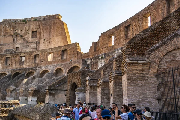 Vista Interna Coliseu Roma Agosto 2019 Roma Lácio Itália — Fotografia de Stock