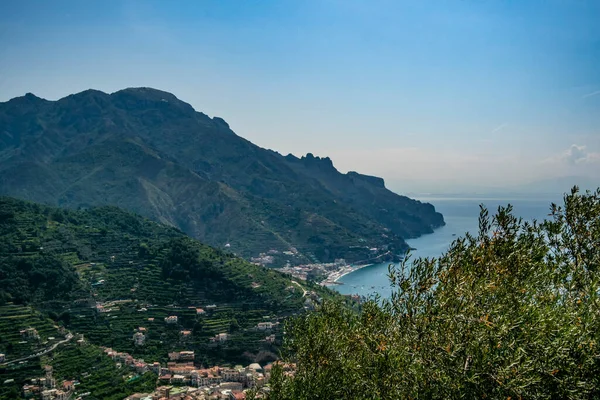 View of the Amalfi coast from the Lattari mountains, Campania - Italy