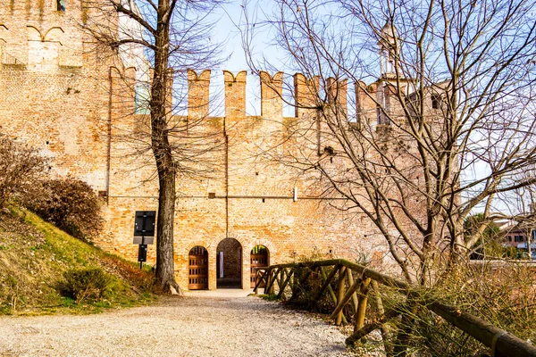 Veduta Sulle Mura Medievali Della Città Cittadella Provincia Padova Febbraio — Foto Stock