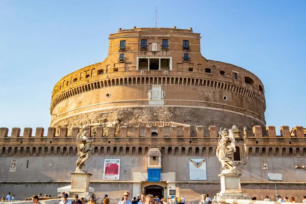 Vista Castelo Sant Angelo Vaticano Agosto 2019 Vaticano Roma Itália — Fotografia de Stock