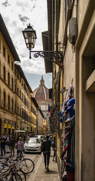 Florence Katedrali Nin Kubbesine Sokaktan Bak Nisan 2018 Floransa Toskana — Stok fotoğraf