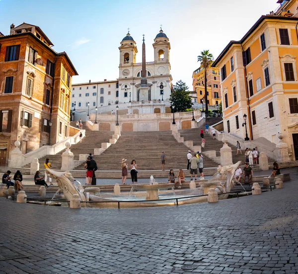 Vista Piazza Spagna Roma Agosto 2019 Roma Itália — Fotografia de Stock