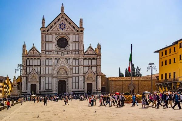 Vue Sur Piazza Santa Croce Florence Avril 2018 Florence Toscane — Photo