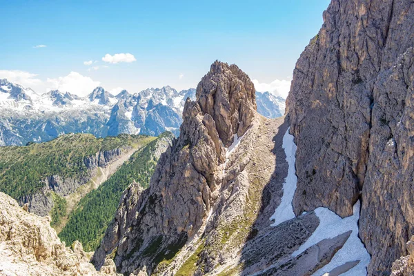 Pohled Pohoří Dolomit Útočišti Fratelli Fonda Savio Belluno Itálie — Stock fotografie