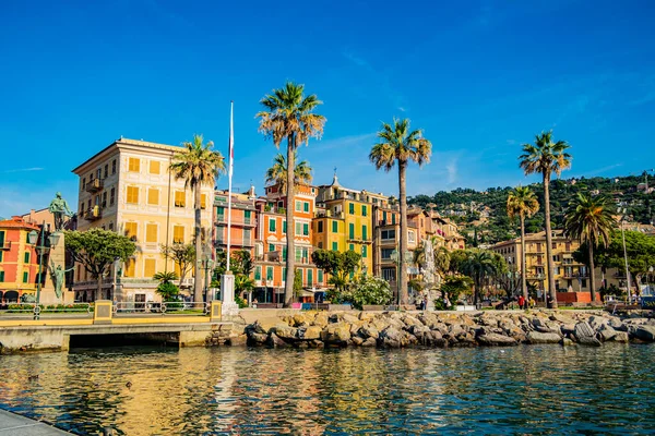 Santa Margherita Ligure limanından görüntü. 13 Ağustos 2019 Santa Margherita Ligure, Liguria - İtalya