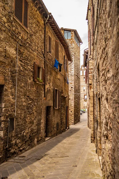 Úzká Ulice Starém Městě Obidos Itálie — Stock fotografie