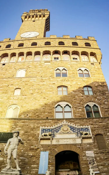 Vista Del Palazzo Vecchio Florencia Abril 2018 Florencia Toscana Italia —  Fotos de Stock