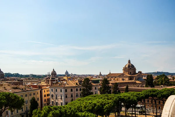 Vista Desde Monumento Altare Della Patria Roma Hacia Coliseo Lazio — Foto de Stock