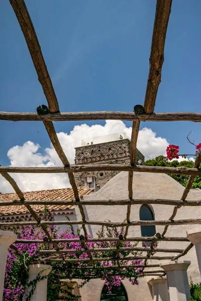 View Wonderful Courtyard Villa Rufolo Ravello Amalfi Coast June 2019 — Foto Stock