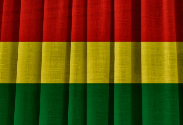 Textilhintergrund Der Dekorativen Bunten Flagge Von Bolivien — Stockfoto