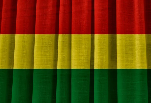 Textil Bakgrund Dekorativa Färgglada Flagga Bolivia — Stockfoto