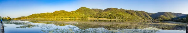Осінній Вид Озеро Фімон Вересня 2018 Віченца Венето Італія — стокове фото