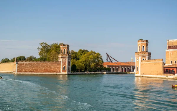 Vista Sobre Antigo Arsenal Veneziano Veneto Itália — Fotografia de Stock