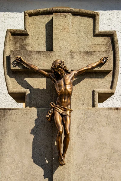 Jezus Chrystus Krzyż Ścianie — Zdjęcie stockowe