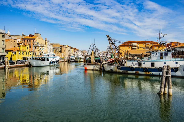 Вид Місто Хіоджа Серпня 2018 Chioggia Венеція Італія — стокове фото