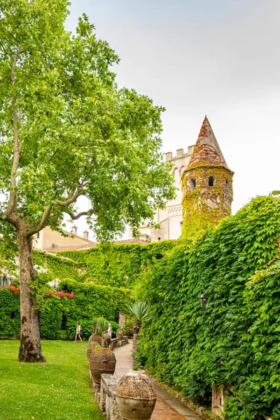 Vista Del Castello Del Centro Storico Della Città Dell Antica — Foto Stock