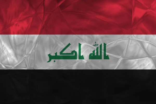 Flagge Des Irak Mit Perlenden Spiegelungen — Stockfoto