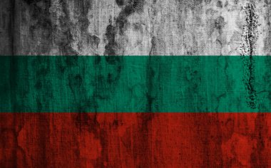 Bulgaristan bayrağı eski kumaşta