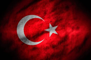 Eski kumaşta Türkiye bayrağı