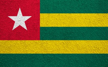 Duvar dokusunda Togo bayrağı