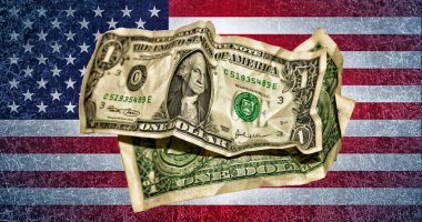 Amerika Birleşik Devletleri bayrağı Amerikan dolarlarıyla