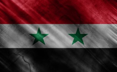 Suriye bayrağı eski kumaşta