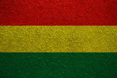 Bolivya 'nın dekoratif renkli bayrağının duvar arkaplanı  