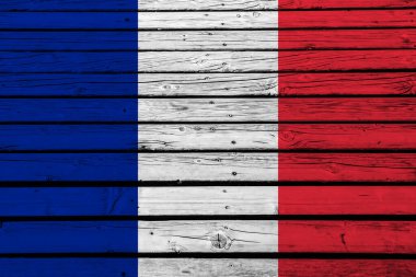 Tahta tahtalarda Fransa bayrağı