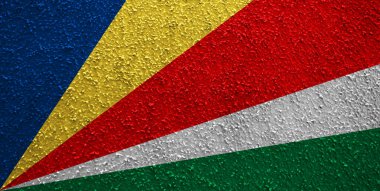 Kırışık duvarda Seyşeller bayrağı