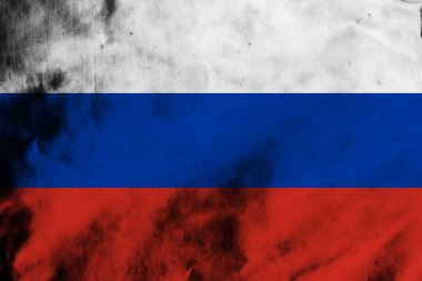 Eski kumaşta Rusya bayrağı