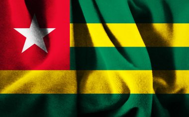 Bolivya 'nın dekoratif renkli bayrağının tekstil arkaplanı  