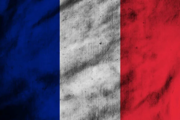 Flag France Old Fabric — Stock Photo, Image