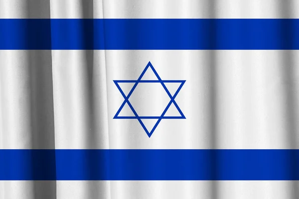 Vlag Van Israël Stof — Stockfoto