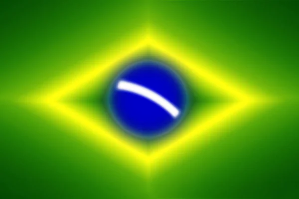 Stilisierte Dekorative Bunte Flagge Brasiliens — Stockfoto