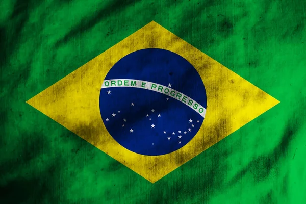 Fundo Têxtil Bandeira Colorida Decorativa Brasil — Fotografia de Stock