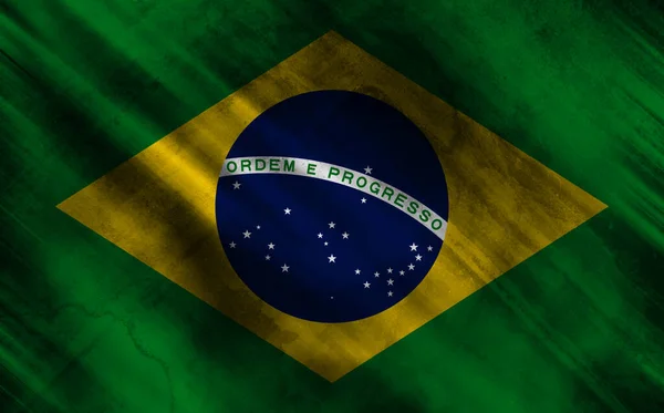 Stare Tło Tekstylne Dekoracyjne Kolorowe Flagi Brazylii — Zdjęcie stockowe