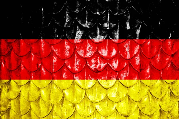 Zászló Németország Pikkelyekkel — Stock Fotó