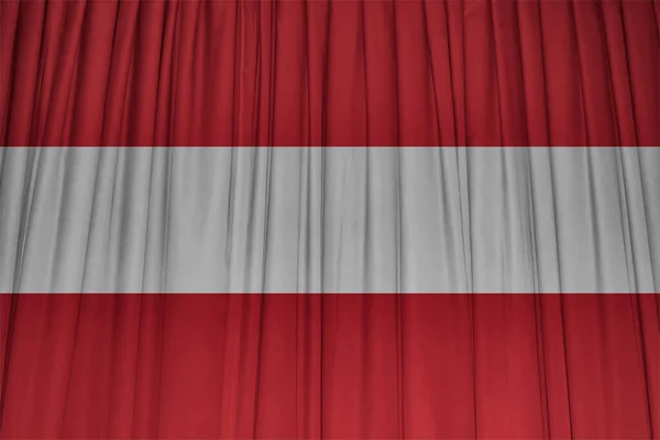 旧织物上的奥地利国旗 — 图库照片