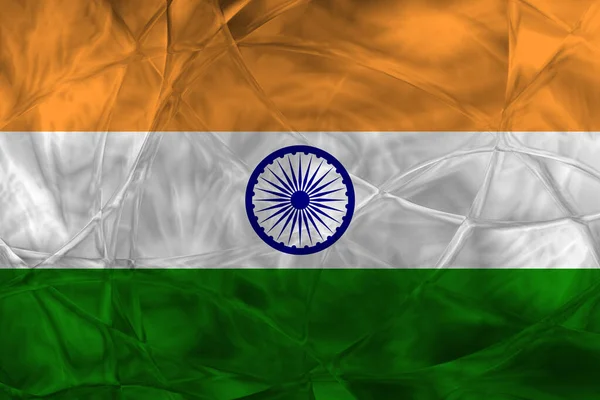 Vlag Van India Met Reflectie Effect — Stockfoto