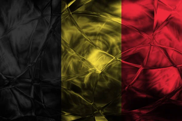 Bandera Bélgica Con Efecto Reflexiones — Foto de Stock