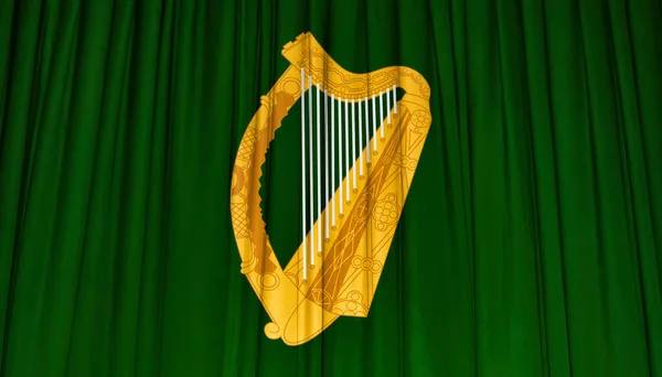Leinsters Flagga Vågigt Draperi — Stockfoto
